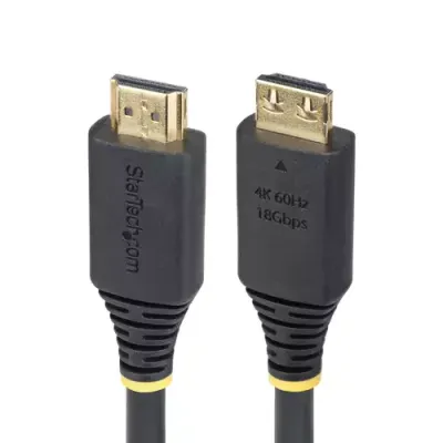 StarTech.com 3ft (91cm) High Speed HDMI Cable with Gripping Connectors 4K 60Hz/1440p 144Hz HDR10/HDCP 2.2/ARC 18Gbps UHD HDMI Cord for TV/Monitor/Display TPE Jacket