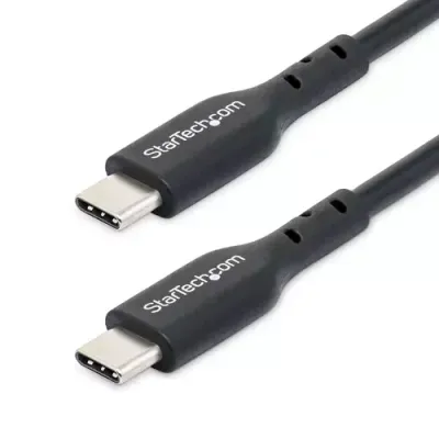 StarTech.com 13ft (4m) USB-C Charging Cable Charge & Sync 60W (3A) PD USB 2.0 Laptop Charger Cable TPE Jacket - Black USB C Charging Cord