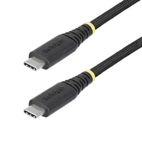 StarTech.com 10ft (3m) USB-C Charging Cable Durable and Ultra-Flexible 240W (5A) PD EPR USB 2.0 Laptop Charger Cable USB-IF Certified Rugged USB-C Charging Cord USB C USB C USB 2.0 0.48 Gbit/s Black - Image 1