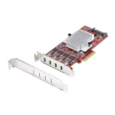 StarTech.com 4-Port USB Type-C PCIe Card USB 3.2 10Gbps USB-C PCI Express Expansion Card 4x Independent USB Controllers Windows/Linux/macOS TAA-Compliant