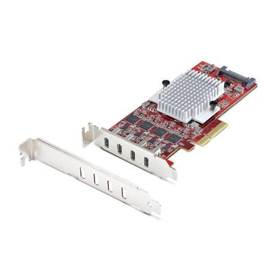 StarTech.com 4-Port USB Type-C PCIe Card USB 3.2 10Gbps USB-C PCI Express Expansion Card 4x Independent USB Controllers Windows/Linux/macOS TAA-Compliant - Thumbnail 2