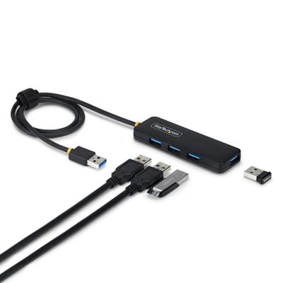 StarTech.com 4-Port USB-A Hub 5Gbps Bus Powered USB-A to 4x USB-A Mini Hub Extra Long 2ft/61cm Host Cable PCR Plastic Portable Desktop / Laptop USB Hub - Thumbnail 2