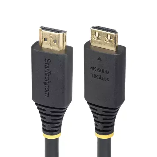 StarTech.com 2m (6ft) High Speed HDMI Cable with Gripping Connectors 4K 60Hz/1440p 144Hz HDR10/HDCP 2.2/ARC 18Gbps UHD HDMI Cord for TV/Monitor/Display TPE Jacket - Image 1