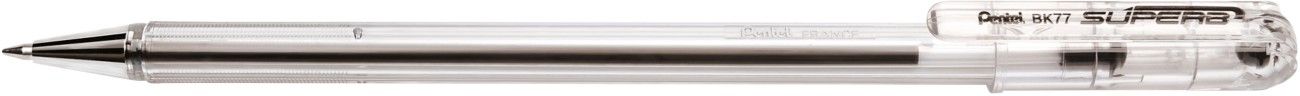 Pentel Superb Medium Black Stick ballpoint pen 12 pc(s) - Image 1