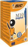BIC M10 clic Blue Clip-on retractable ballpoint pen Medium 50 pc(s) - Image 1