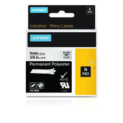 DYMO 9mm RHINO Clear Polyester Tape label-making tape D1