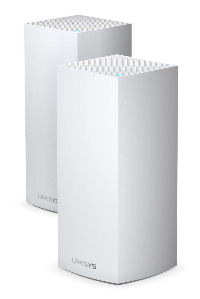 Linksys Velop Whole Home Intelligent Mesh WiFi 6 (AX4200) System Tri-Band 2-pack Wi-Fi 6 (802.11ax) Tri-band (2.4 GHz / 5 GHz / 5 GHz) Ethernet LAN White Tabletop router - Image 1