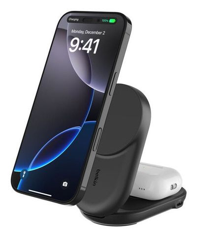 Belkin WIZ039MYBK mobile device charger Headphones, Smartphone Black USB Wireless charging Fast charging Indoor