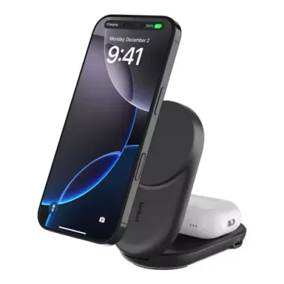 Belkin WIZ039MYBK mobile device charger Headphones, Smartphone Black USB Wireless charging Fast charging Indoor - Thumbnail 2