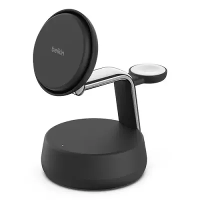 Belkin WIZ040MYCH mobile device charger Headphones, Smartphone Black, Chrome USB Wireless charging Fast charging Indoor - Thumbnail 2