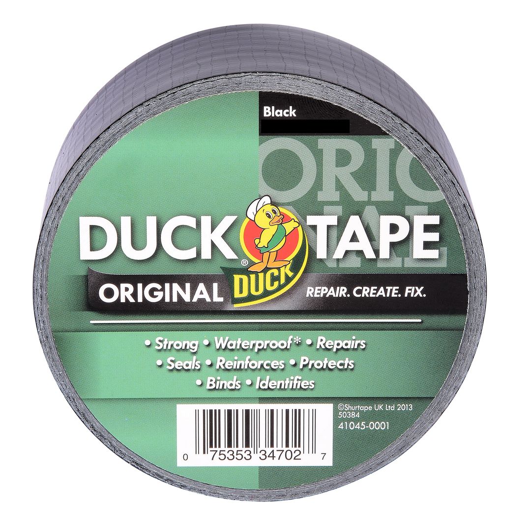 Duck Tape Original 50mm x 50m Black - Image 1