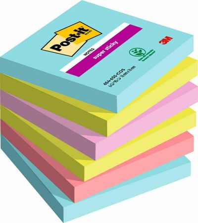 Post-It 7100263206 note paper Square Blue Green Pink 90 sheets Self-adhesive