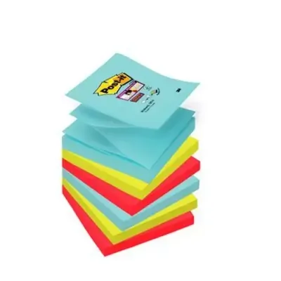 Post-It R330-6SS-MIA note paper Square Aqua colour Lime Red 90 sheets Self-adhesive - Thumbnail 2