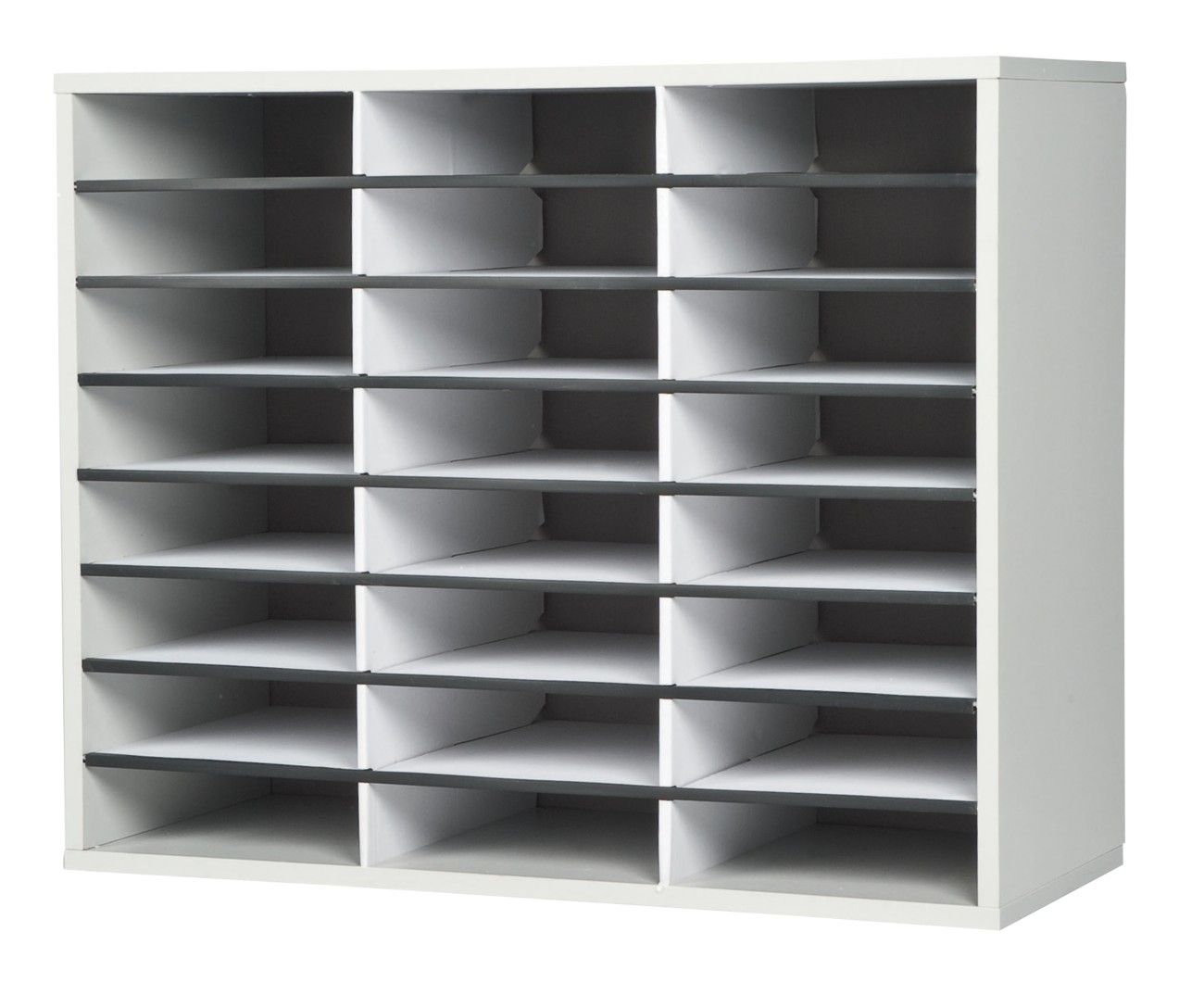 Fellowes 25041 literature rack 24 shelves Grey White - Image 1