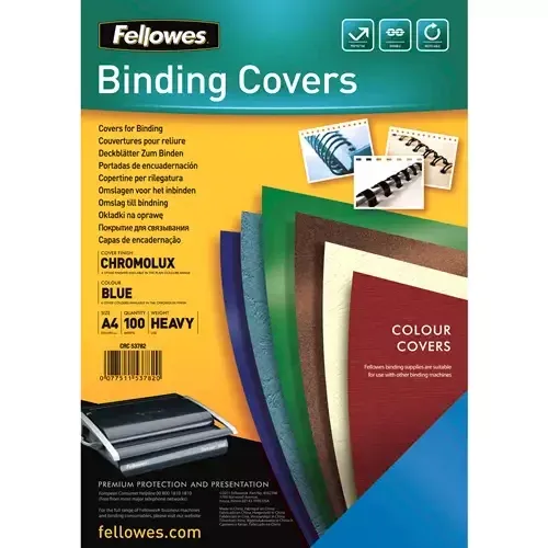 Fellowes Chromolux Gloss Covers Blue A4 - Image 1