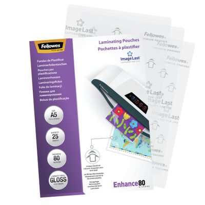 Fellowes ImageLast A5 80 Micron Laminating Pouch - 25 pack - Thumbnail 2