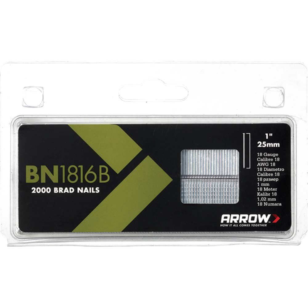 Arrow ABN1816B Bn1816B Brad Nails 25Mm Brown Head (Pack 2000) - Image 1