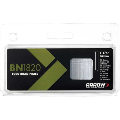 Arrow ABN1820 Bn1820 Brad Nails 32Mm 18G (Pack 1000)