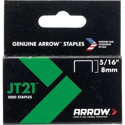 Arrow A215 Jt21 T27 Staples 8Mm ( 5/16In) (Box 1000)