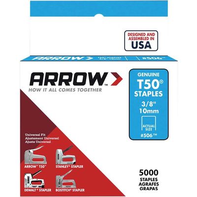 Arrow A506IP T50 Staples 10Mm (3/8In) (Bulk Pack 5000)