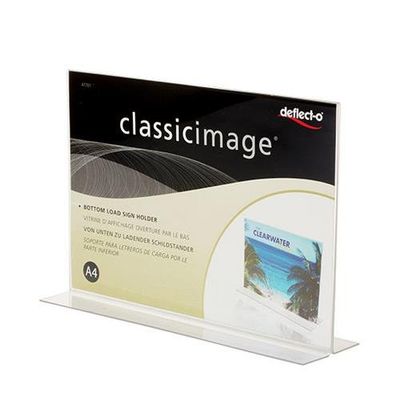Deflecto 47701 sign holder/information stand A4 Polystyrene (PS) Transparent
