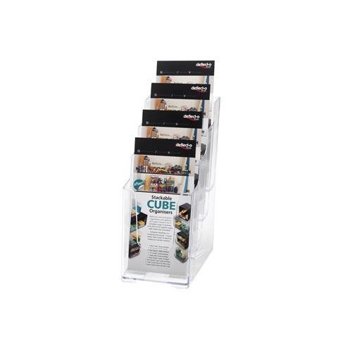 Deflecto 77701 literature rack 4 shelves Transparent - Image 1