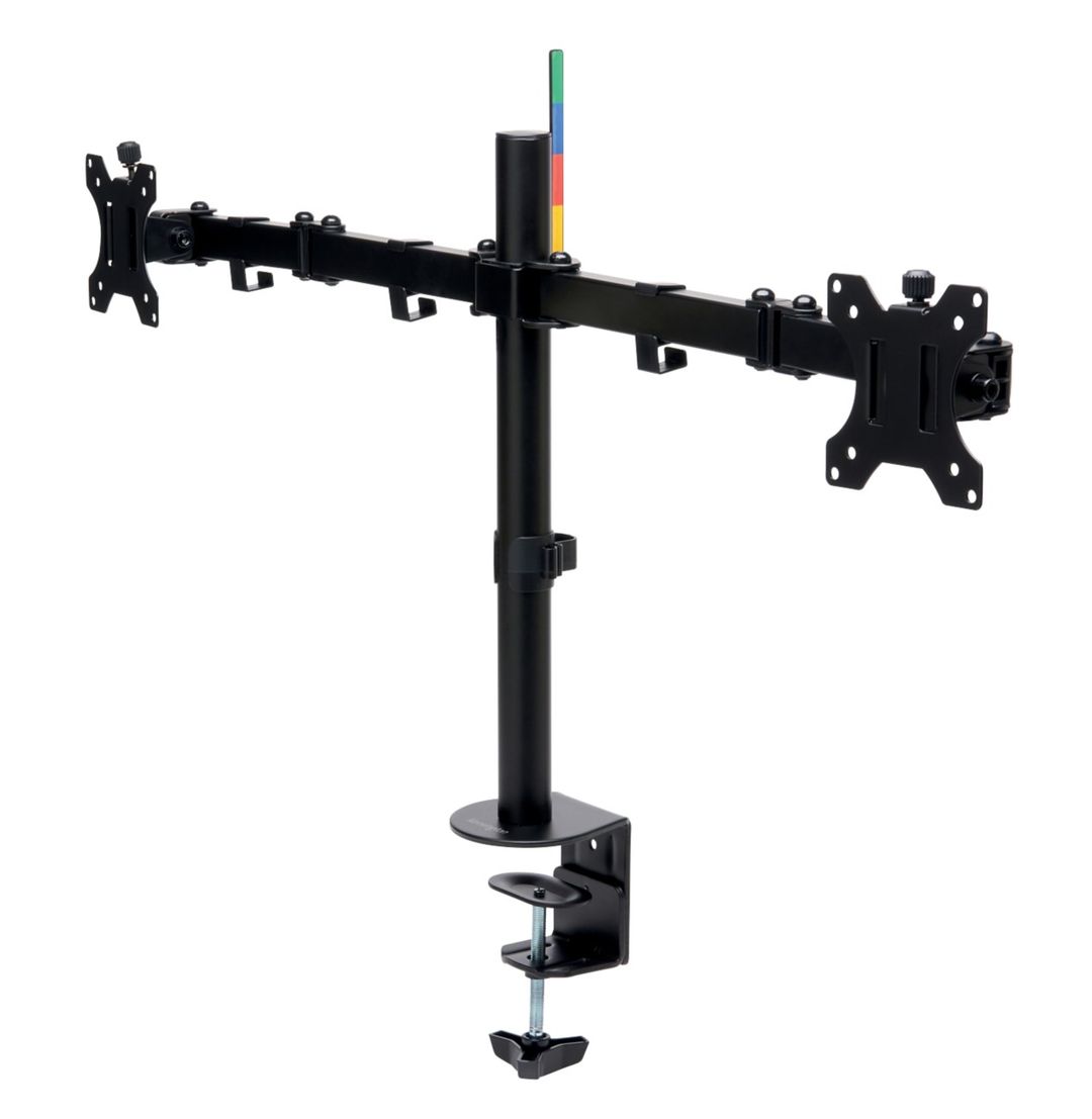 Kensington SmartFit Ergo Dual Extended Monitor Arm. Mounting: Clamp Maximum weight capacity: 16 kg Maximum screen size: 81.3 cm (32"). Product colour: Black - Image 1