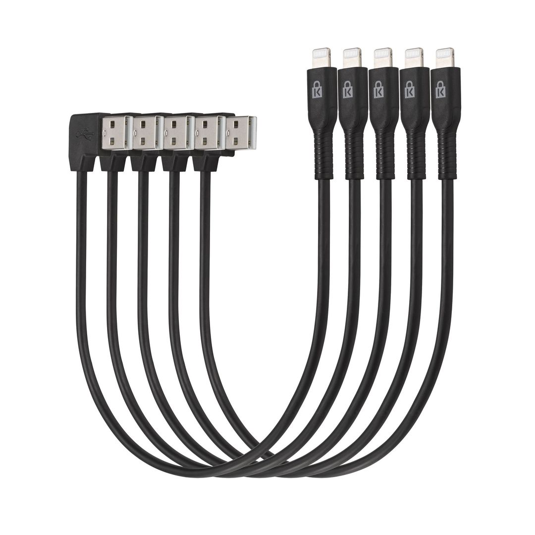 Kensington Charge & Sync Cable, Universal Tablet, USB to Lightning – 5 pack - Image 1