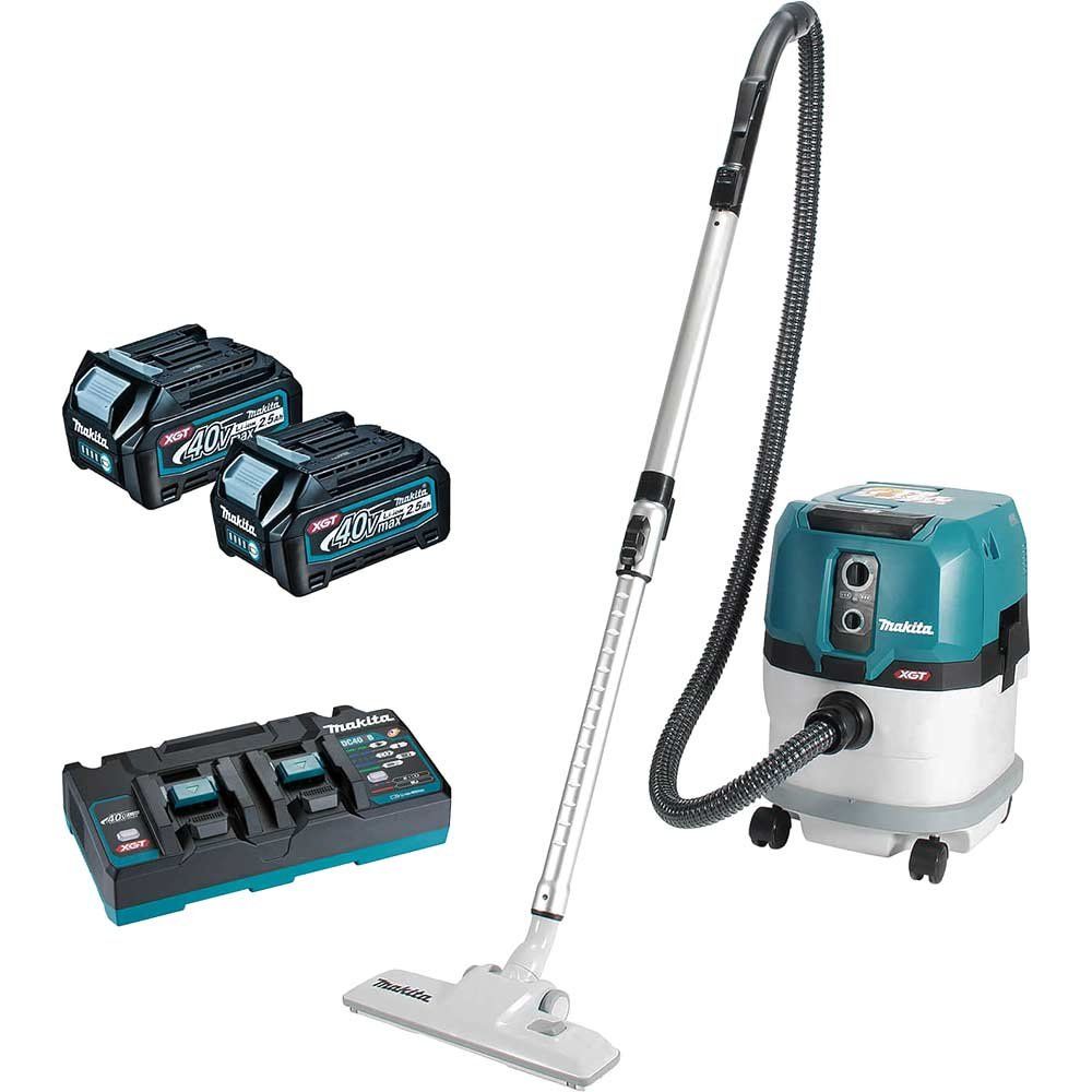 Makita VC003GL 40v Max XGT L Class Cordless Brushless Vacuum Cleaner 2 x 2.5ah Li-ion Battery Charger No Case - Image 1