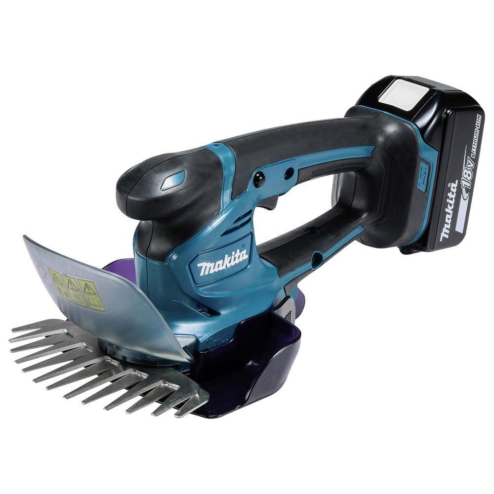 Makita DUM604RTX LXT 18V Grass Shears with Hedgetrimmer Attachment with 1x 5.0Ah Battery and DC18RC Charger - Image 1