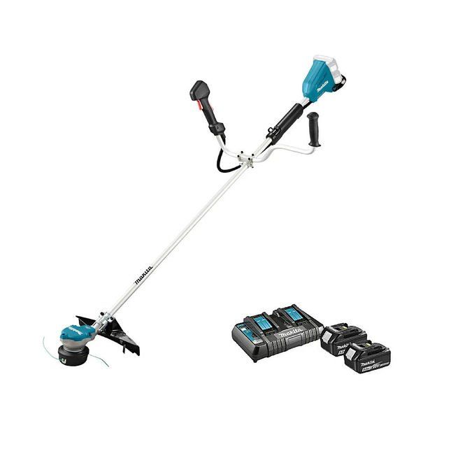 Makita DUR368APT2 18Vx2 35cm Brushcutter BL LXT 2 x 5.0Ah Batteries - Image 1