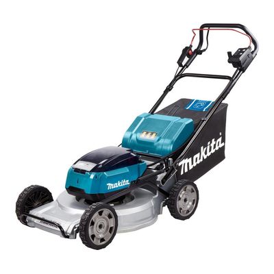 Makita DLM533PT4 LXT 53cm 2x 18V Self-Propelled Lawnmower with 4 x 5Ah batteries & Twin Port Charger)