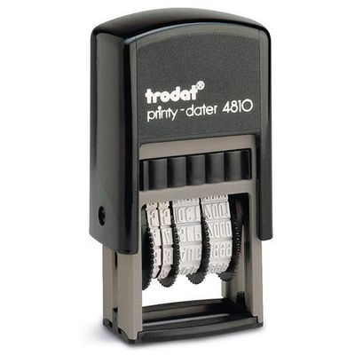 Trodat Printy 4810 Self Inking Budget Mini Date Stamp Black Ink - 70169