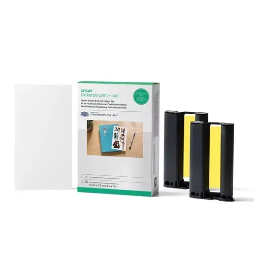 Cricut StickerPix Print + Cut Sticker Sheets & Ink Cartridges Set - Image 1