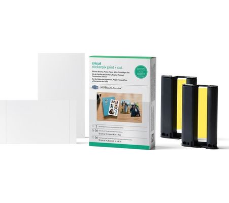 Cricut StickerPix Print + Cut Sticker Sheets Photo Paper &amp; Ink Cartridges Set - Thumbnail 2