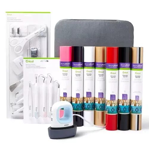 Cricut EasyPress Mini Bundle Blue White - Image 1