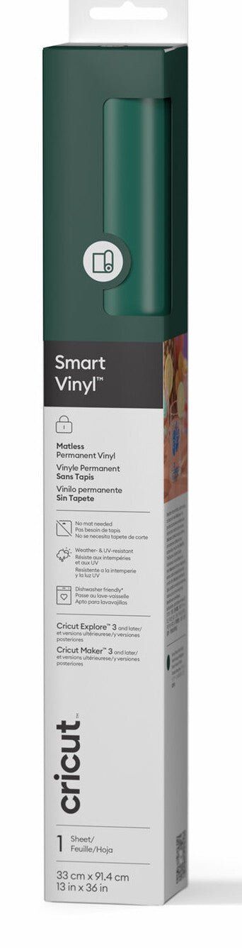 Cricut Smart Vinyl Permanent Dark Green Matte - Image 1