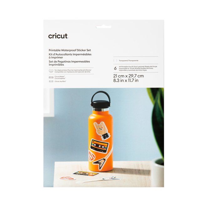Cricut Printable Waterproof Sticker Set Heat transfer vinyl sheet Smooth heat transfer vinyl 6 sheets - Image 1