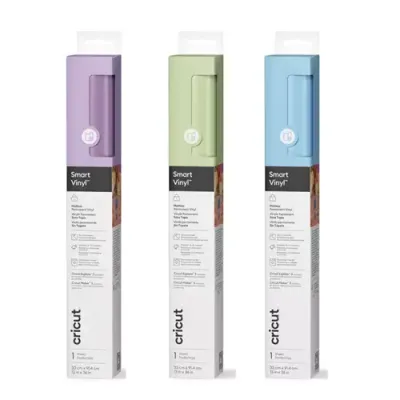 Cricut Smart Vinyl Matless Permanent Vinyl (13 in x 36 in) Powder Blue, Lilac, Honeydew - Thumbnail 2