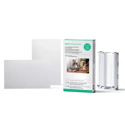 Cricut StickerPix Print Sticker Sheets Photo Paper & Ink Cartridge Set - Image 1