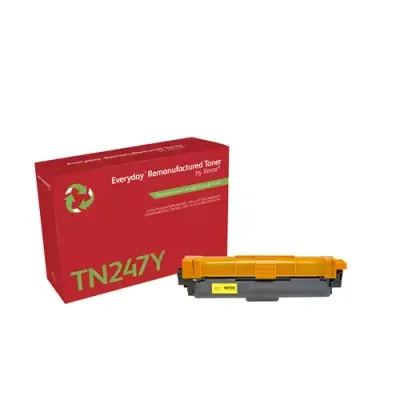 Everyday Yellow Remanufactured Toner by compatible with Brother TN247Y High capacity. Colour toner page yield: 2300 pages Black toner page yield: 2300 pages Printing colours: Yellow Quantity per pack: 1 pc(s)