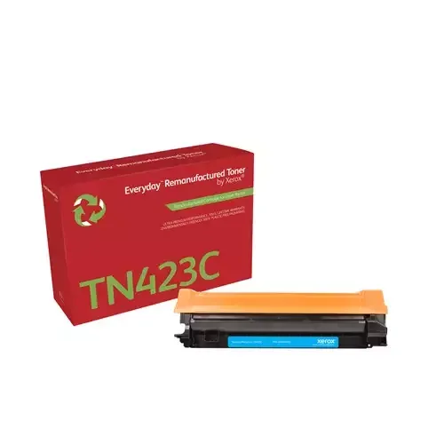Everyday Cyan Remanufactured Toner by compatible with Brother TN423C High capacity. Colour toner page yield: 4000 pages Black toner page yield: 4000 pages Printing colours: Cyan Quantity per pack: 1 pc(s) - Image 1