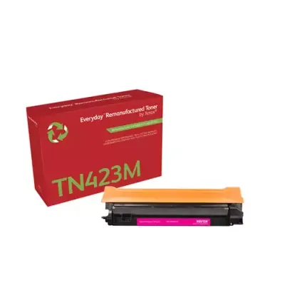 Everyday Magenta Remanufactured Toner by compatible with Brother TN423M High capacity. Colour toner page yield: 4000 pages Black toner page yield: 4000 pages Printing colours: Magenta Quantity per pack: 1 pc(s)