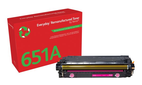 Everyday Magenta Remanufactured Toner by Xerox compatible with HP 651A 650A 307A (CE343A/CE273A/CE743A) Standard capacity