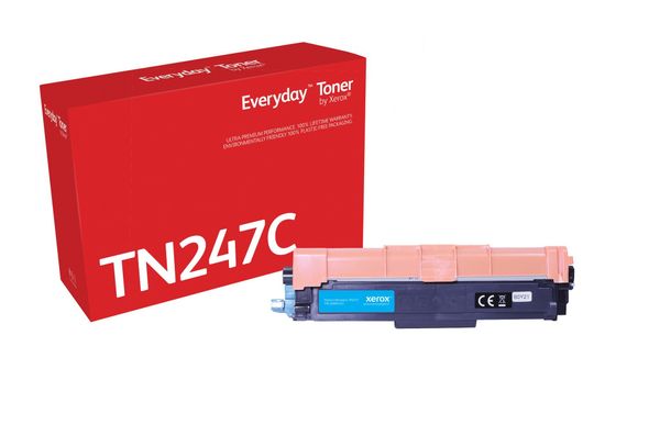Everyday Cyan Toner by compatible with Brother TN247C High capacity. Black toner page yield: 2300 pages Printing colours: Cyan Quantity per pack: 1 pc(s)