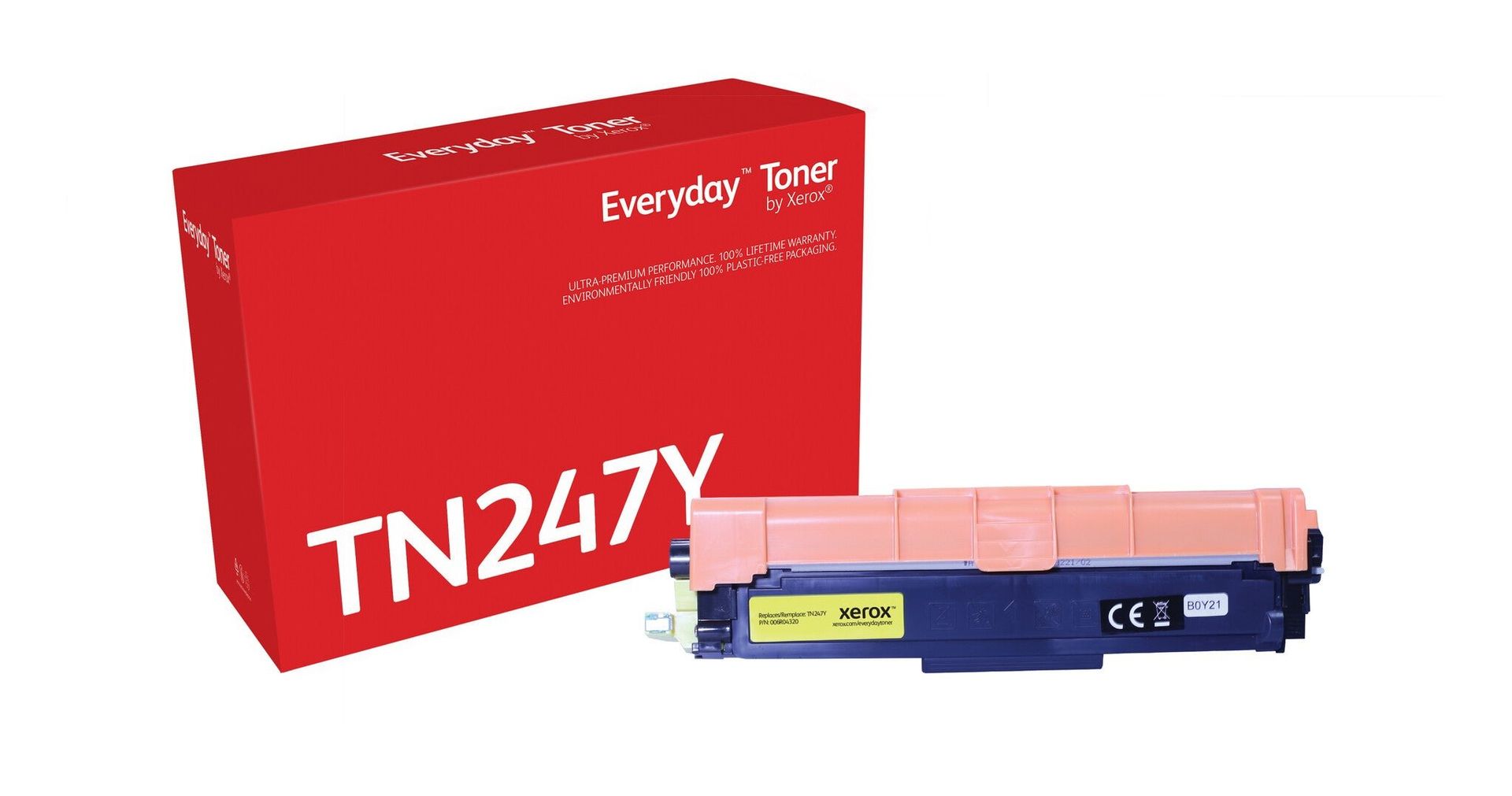 Everyday Yellow Toner by compatible with Brother TN247Y High capacity. Black toner page yield: 2300 pages Printing colours: Yellow Quantity per pack: 1 pc(s) - Image 1