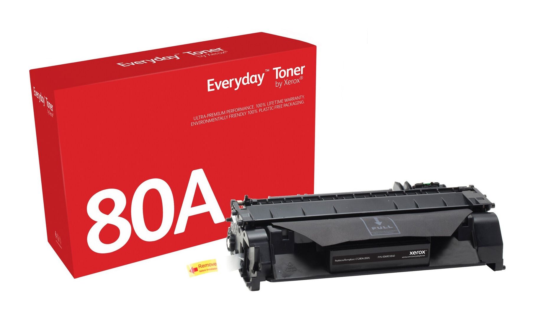 Everyday Black Toner by compatible with HP 80A (CF280A) Standard capacity. Black toner page yield: 2700 pages Printing colours: Black Quantity per pack: 1 pc(s) - Image 1