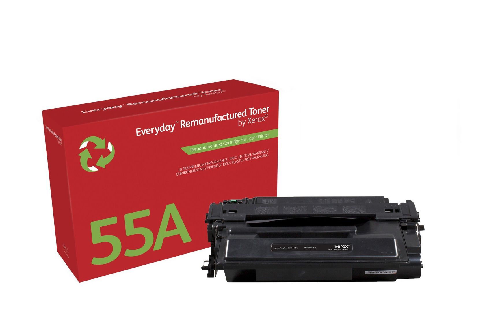 Everyday™ Mono Remanufactured Toner by Xerox compatible with HP 55A (CE255A), Standard capacity - Image 1