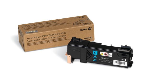 Xerox Genuine Phaser 6500 WorkCentre 6505 Cyan Standard capacity Toner Cartridge (1000 Pages) - 106R01591