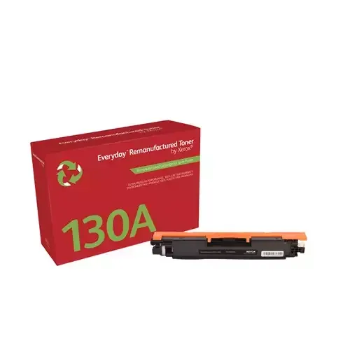 Everyday Black Remanufactured Toner by compatible with HP 130A (CF350A) Standard capacity. Black toner page yield: 1300 pages Printing colours: Black Quantity per pack: 1 pc(s) - Image 1